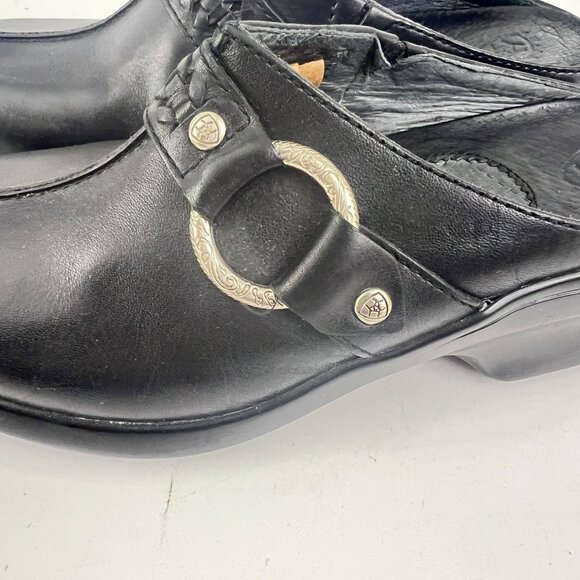 Ariat Shasta Mule Clog Women's Size 6 M Black Leather Harness Western Braided - Picture 9 of 10